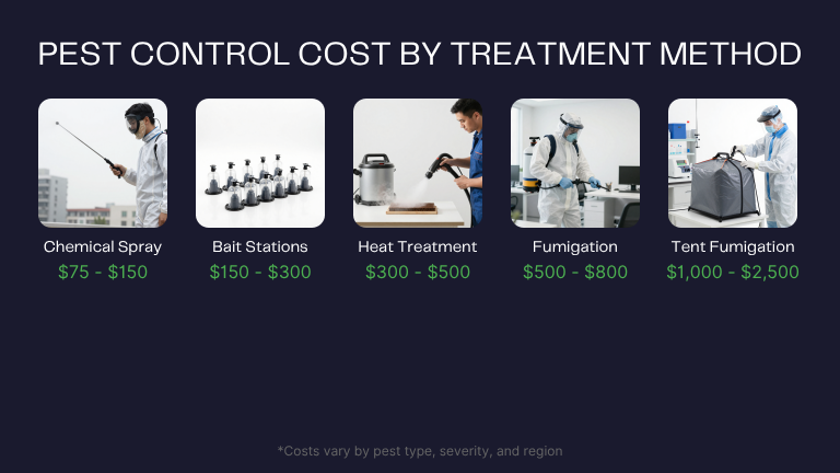 home 17 Pest Control Cost by Treatment Method